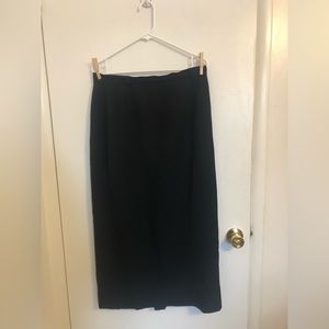 Vintage Austin Reed 36” 100% worsted wool black skirt